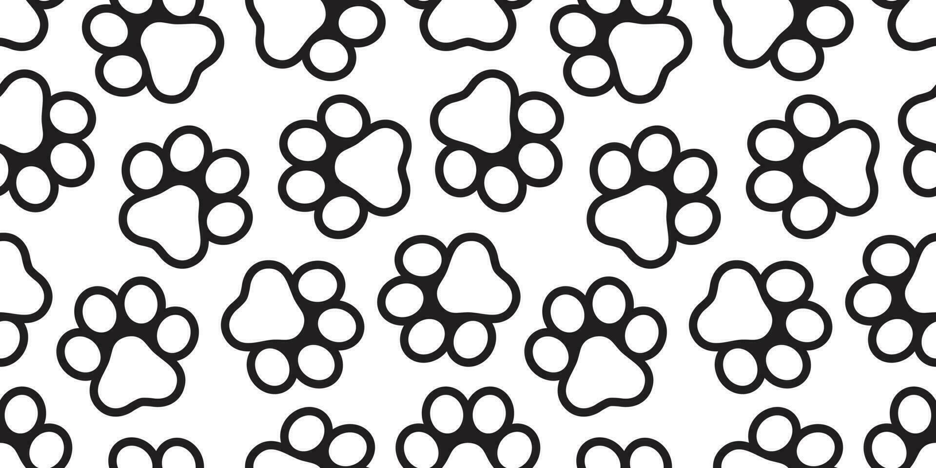 dog paw seamless pattern footprint vector french bulldog tile background repeat wallpaper isolated white