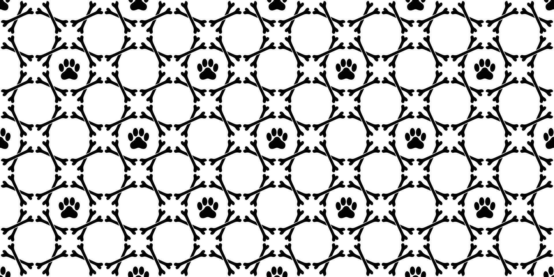 dog bone seamless pattern vector paw footprint french bulldog scarf isolated tile background repeat wallpaper