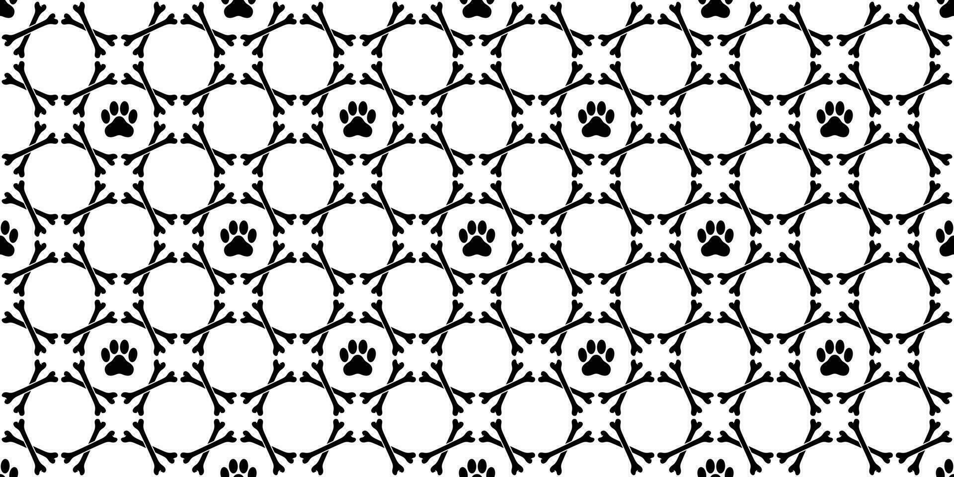 dog bone seamless pattern vector paw footprint french bulldog scarf isolated tile background repeat wallpaper