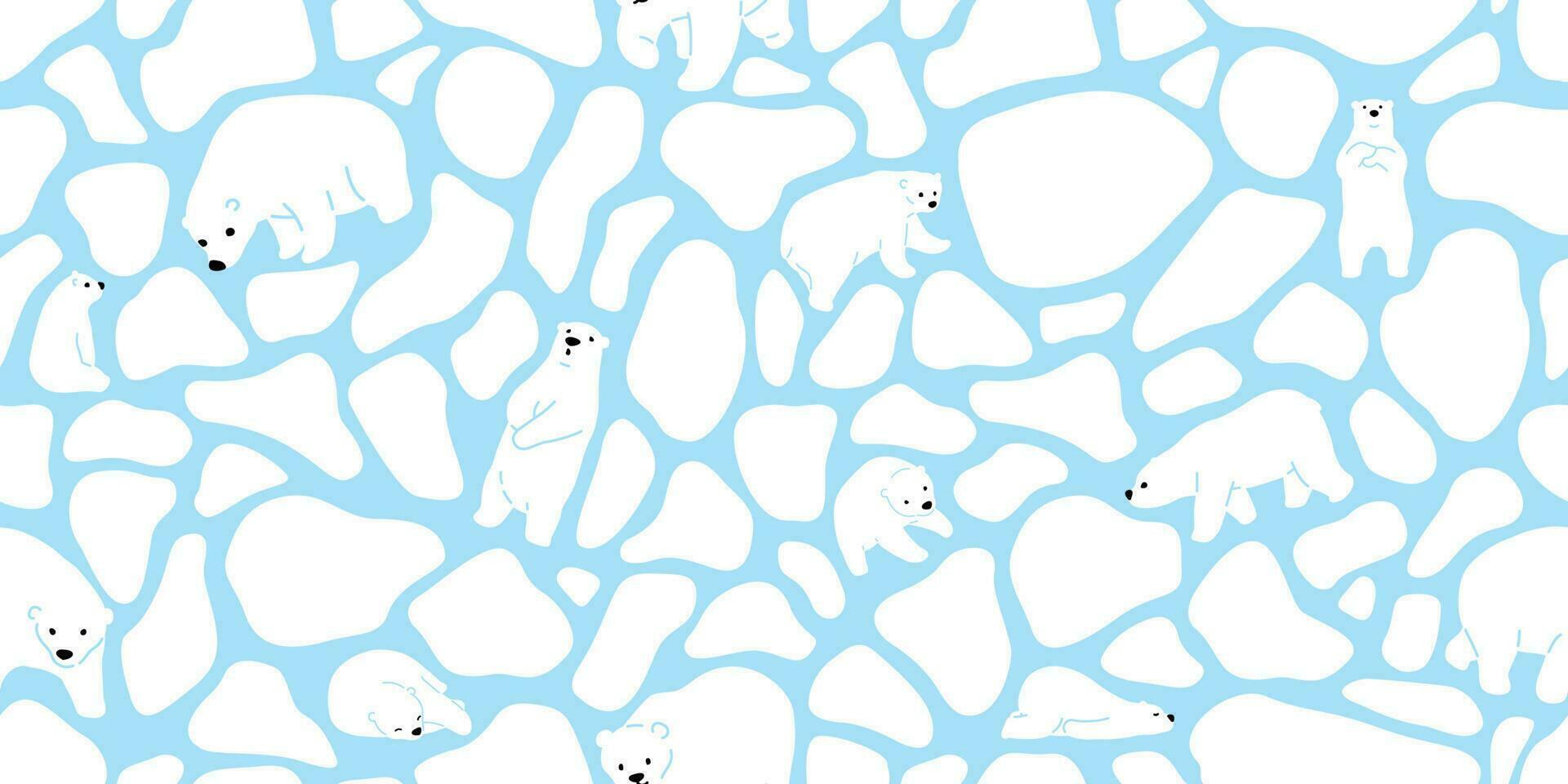 oso sin costura modelo vector polar oso camuflaje vaca piel bufanda aislado dibujos animados ilustración loseta antecedentes repetir fondo de pantalla azul