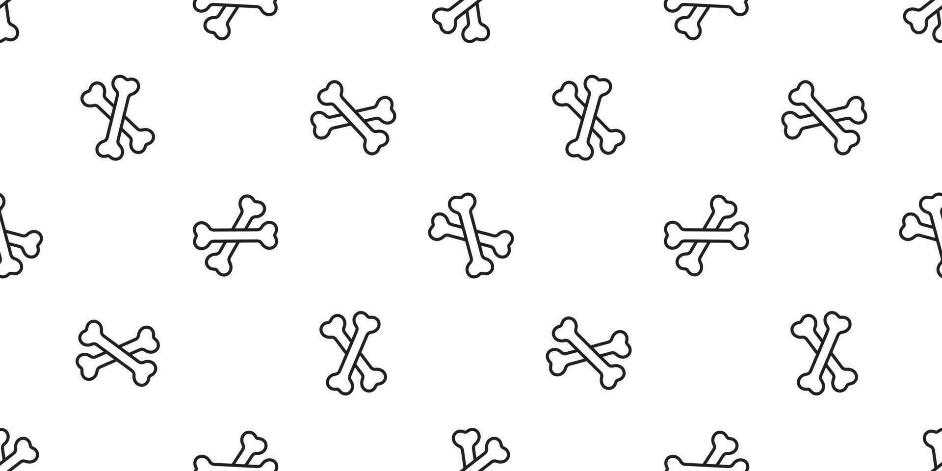 Crossbones seamless pattern Halloween vector skull bone Ghost scarf isolated tile background repeat wallpaper illustration