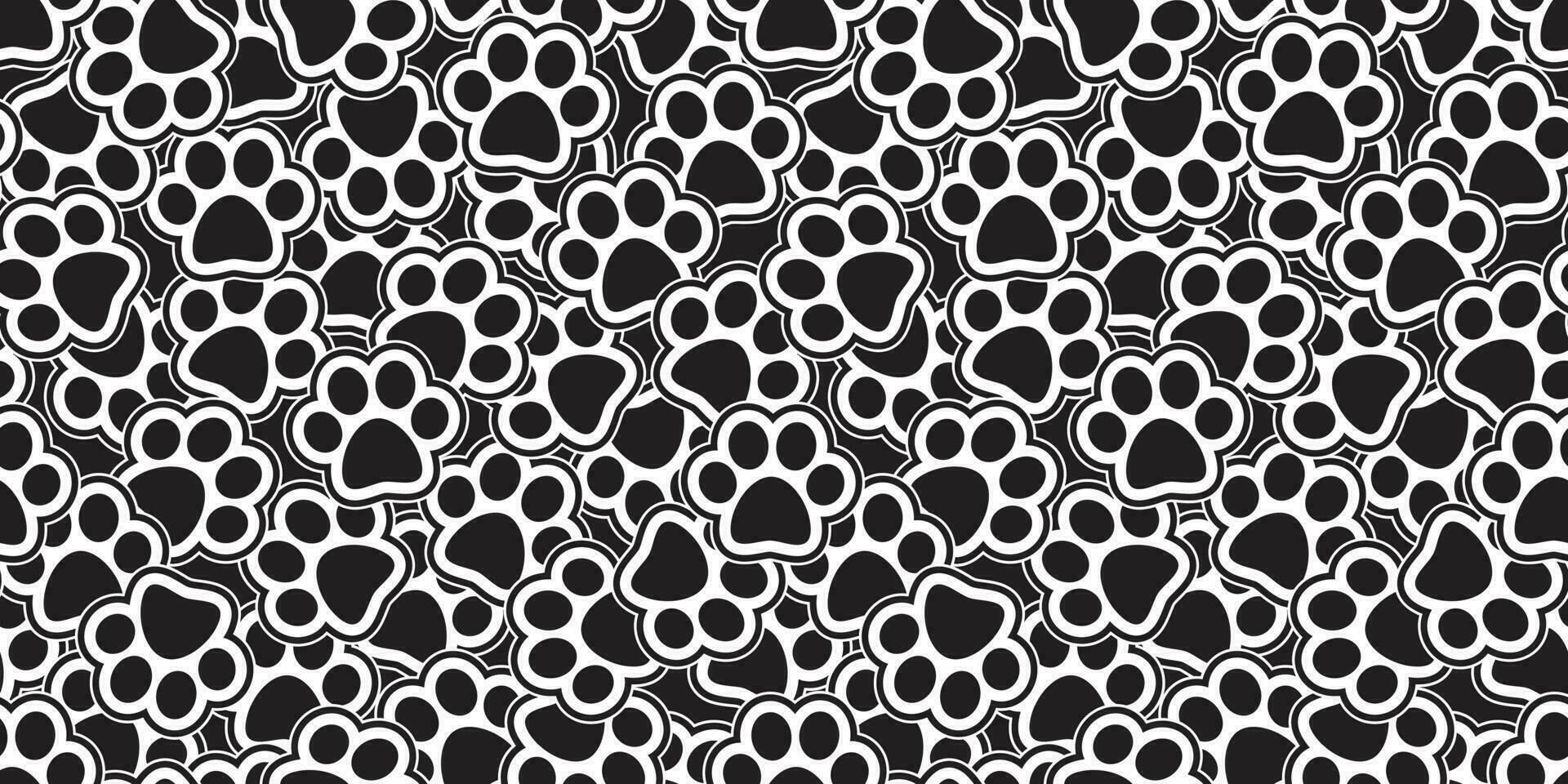 Dog Paw Seamless Pattern vector Cat Paw footprint puppy kitten isolated background wallpaper