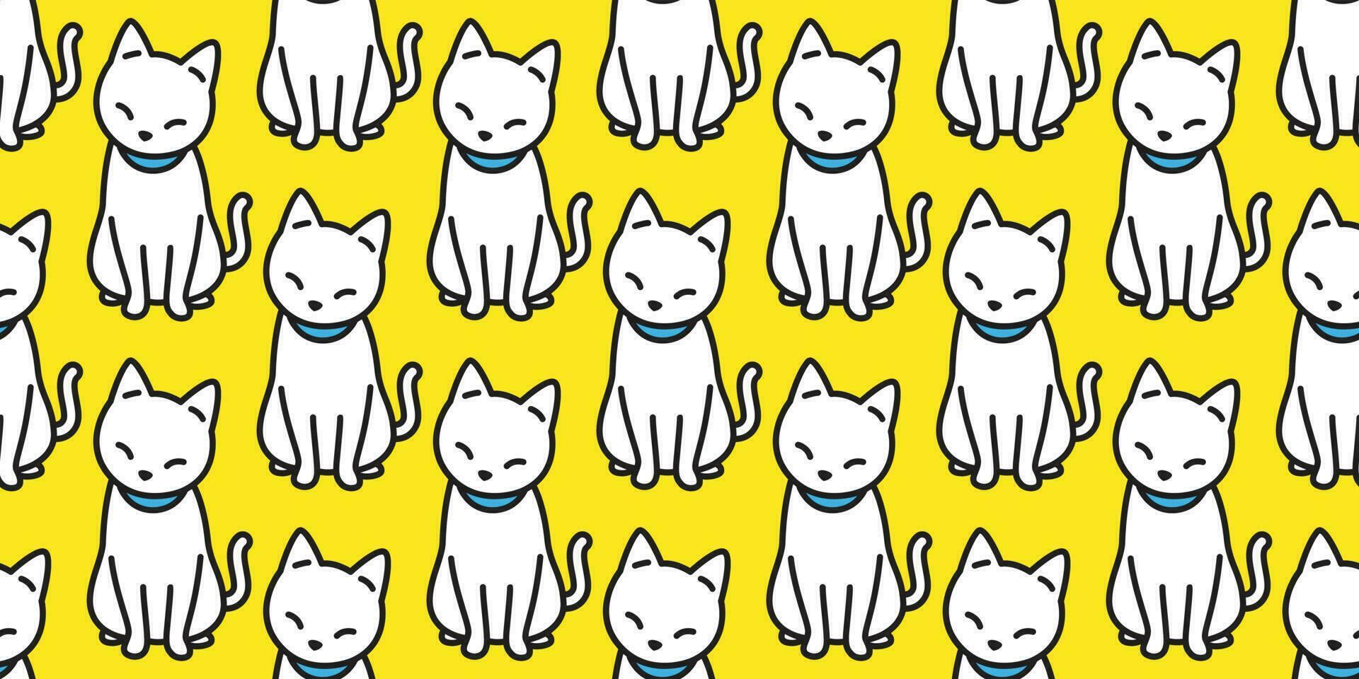 cat seamless Pattern vector kitten Halloween isolated background repeat wallpaper cartoon doodle