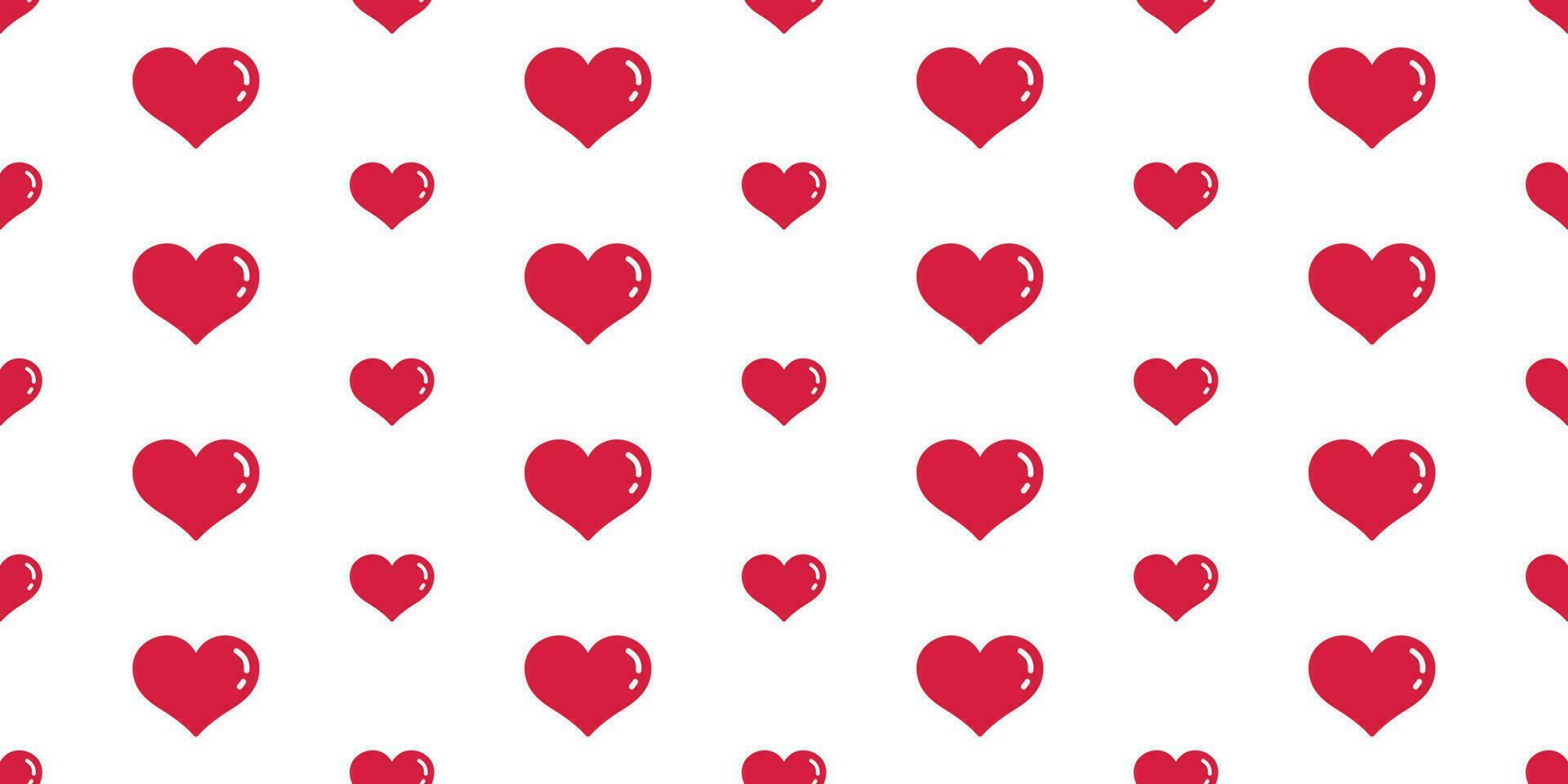 heart Seamless pattern valentine vector background wallpaper isolated red