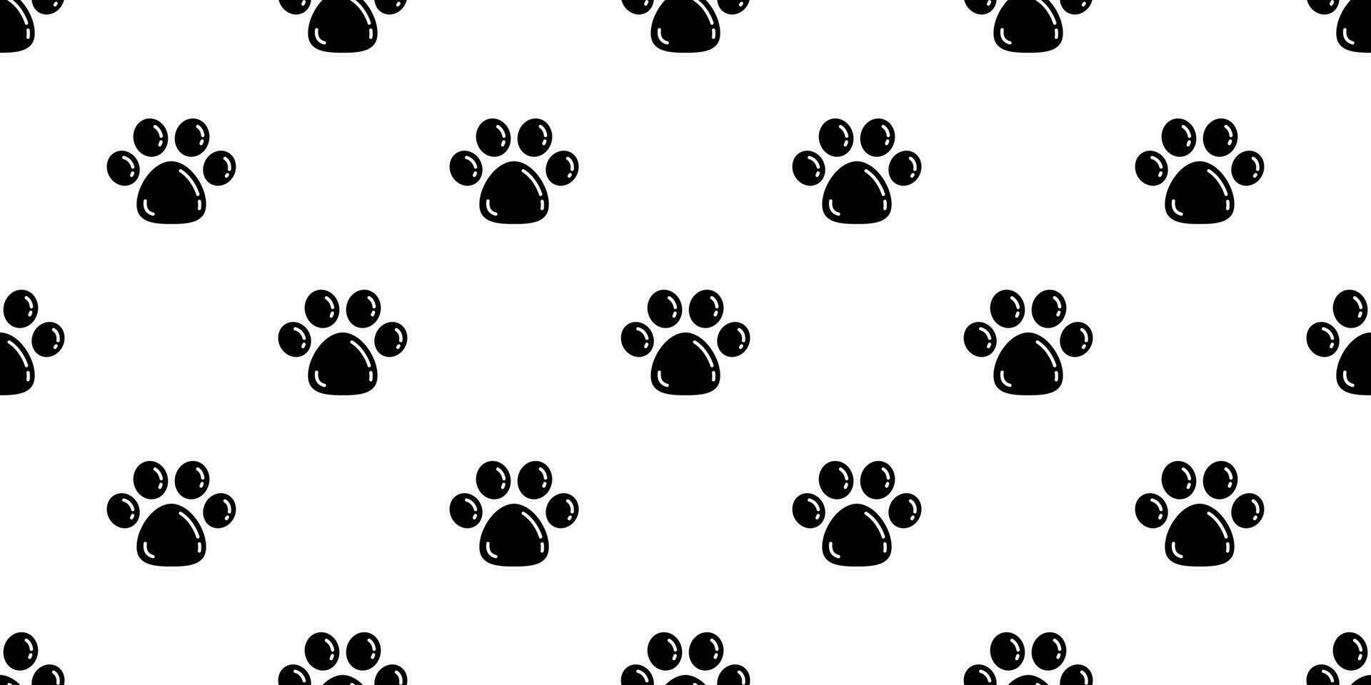 Dog Paw Seamless pattern vector Cat Paw cartoon wallpaper isolated background