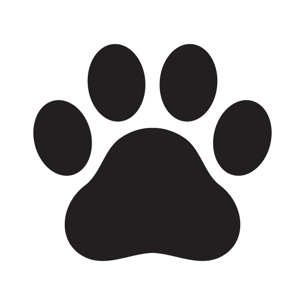 Dog paw vector footprint logo icon graphic symbol illustration french bulldog bear cat cartoon