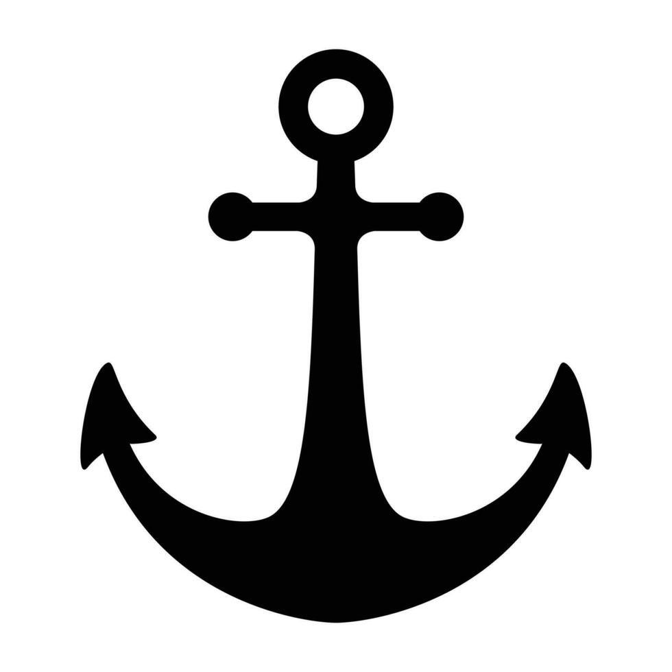 Anchor vector logo icon pirate boat Nautical maritime illustration symbol clip art