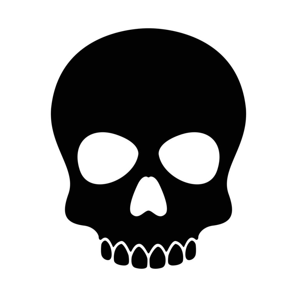 cráneo vector Víspera de Todos los Santos icono logo pirata hueso esqueleto ilustración acortar Arte gráfico