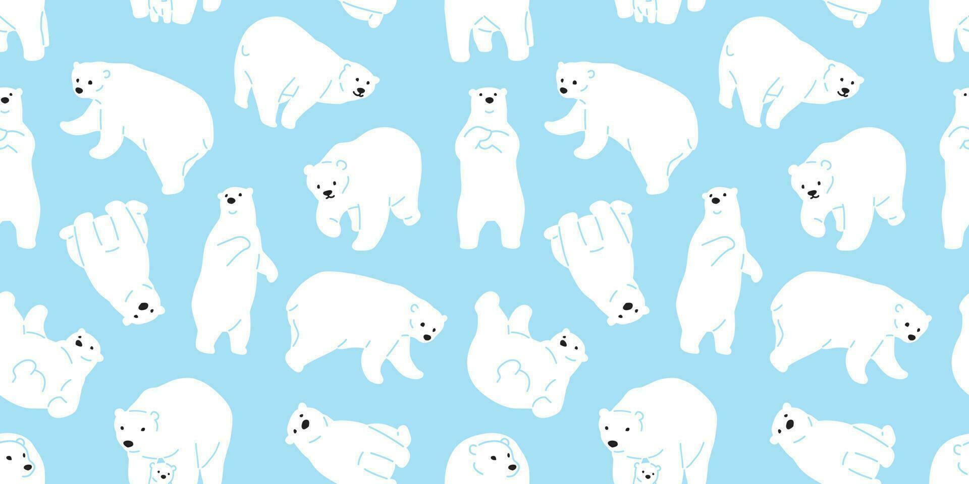 oso sin costura modelo polar oso vector panda osito de peluche antecedentes aislado repetir fondo de pantalla