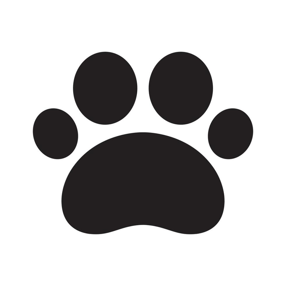 perro pata vector perro icono dibujos animados francés buldog ilustración sendero pata gato logo acortar Arte