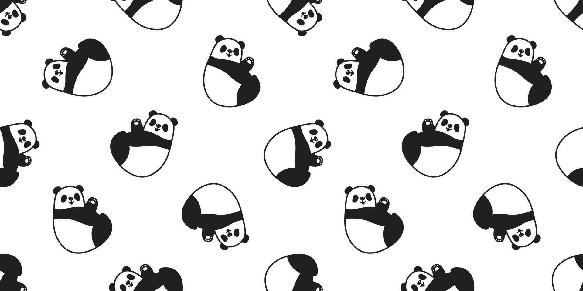 oso sin costura modelo panda vector polar oso osito de peluche bufanda aislado loseta antecedentes repetir fondo de pantalla dibujos animados ilustración blanco