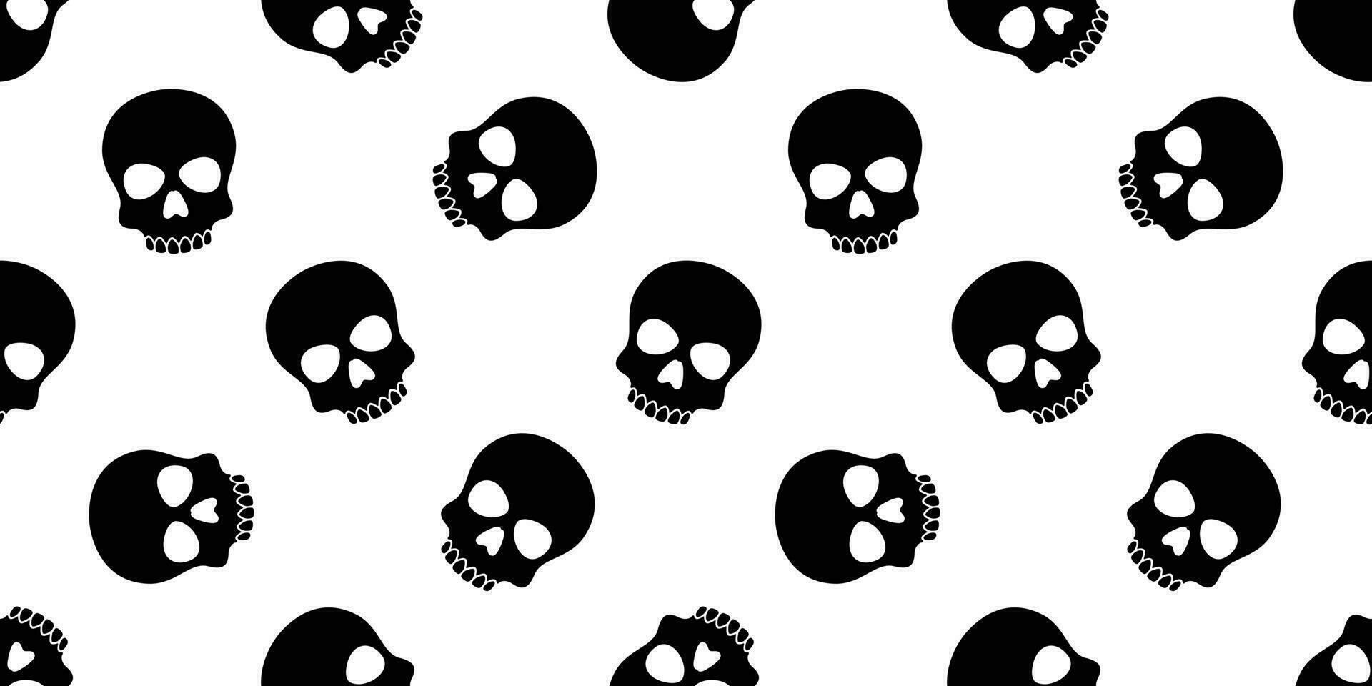 skull seamless pattern Halloween vector pirate Crossbones bone poison Ghost scarf isolated repeat wallpaper tile background