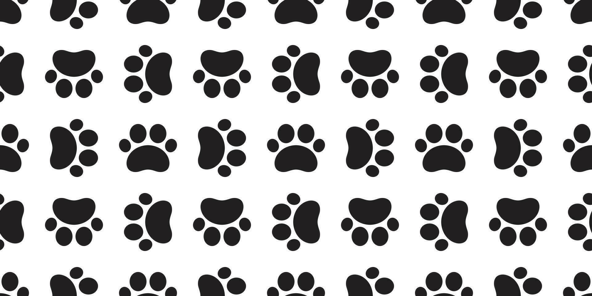 dog cat paw seamless vector pattern footprint kitten puppy tile background repeat wallpaper isolated illustration cartoon