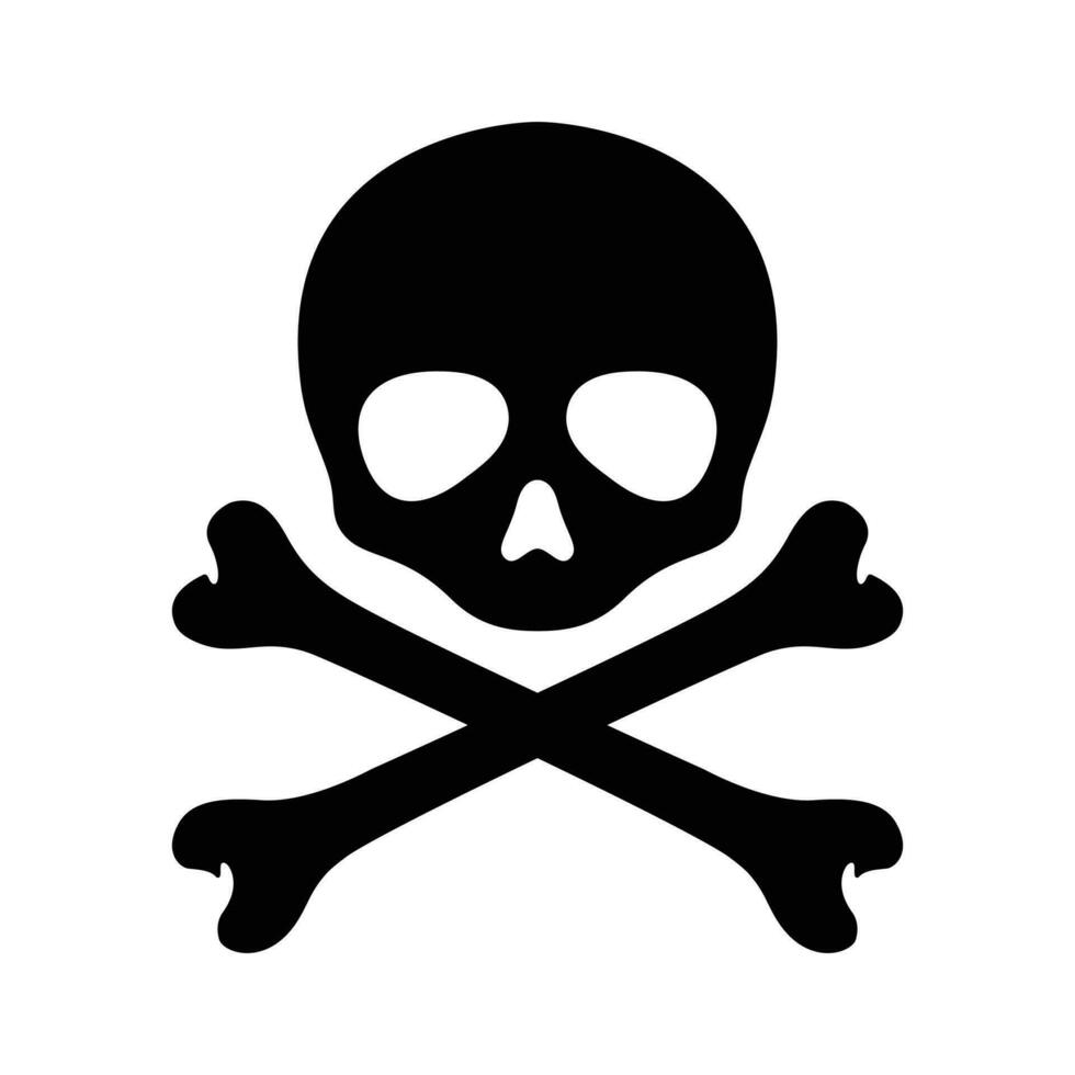 Skull pirate vector crossbones Halloween icon logo graphic symbol illustration