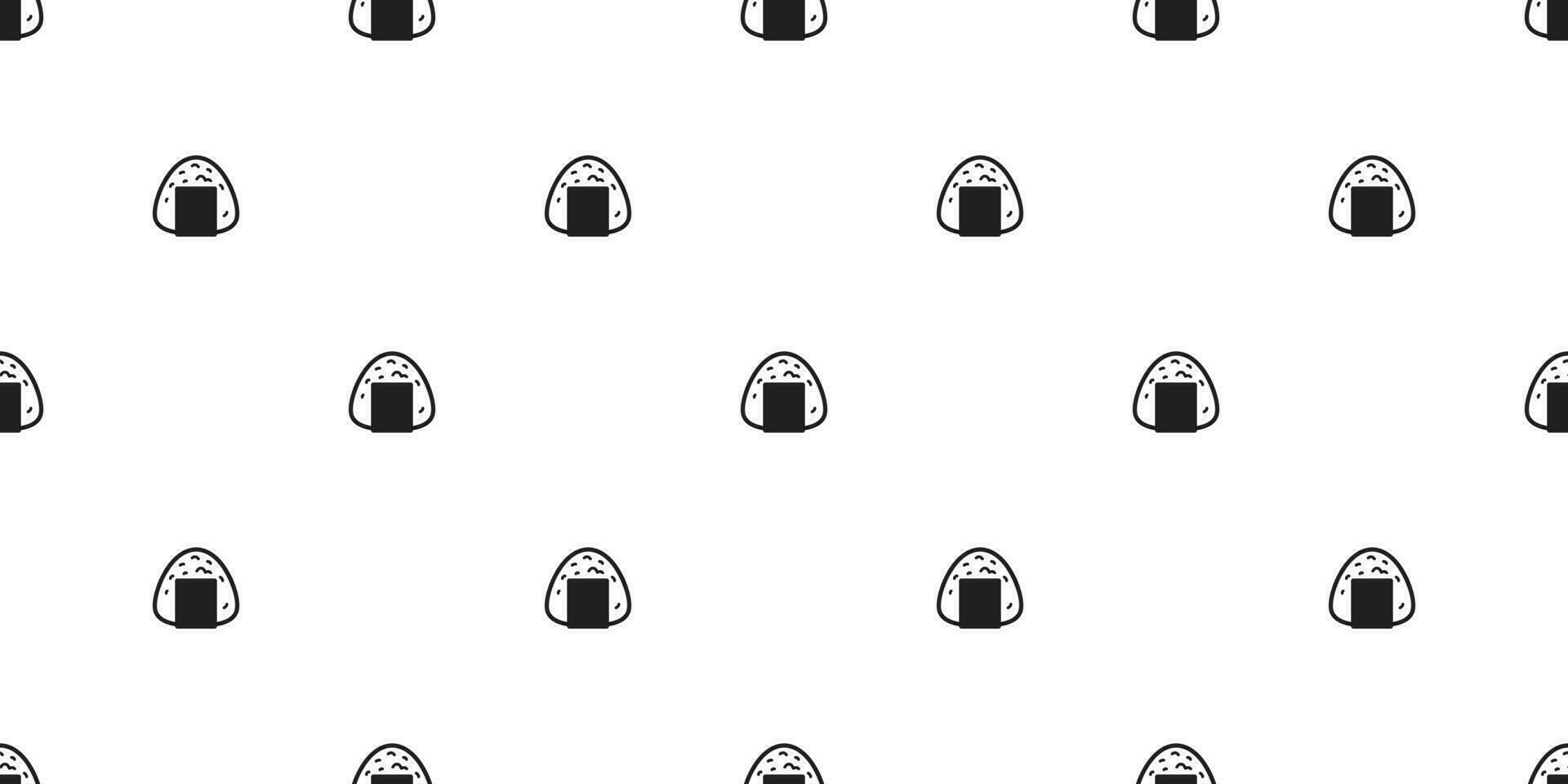 onigiri seamless pattern vector sushi japanese food tile background scarf isolated illustration wallpaper