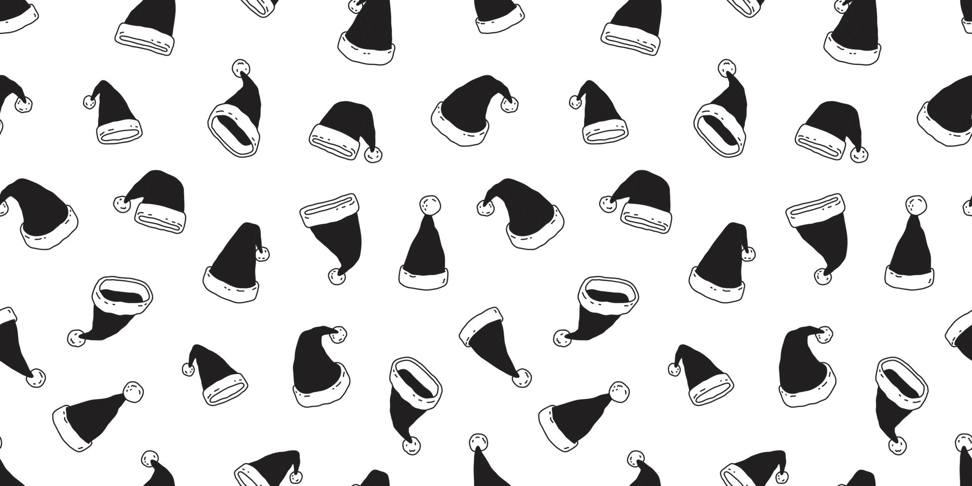 christmas seamless pattern vector hat Santa hat cartoon isolated tile