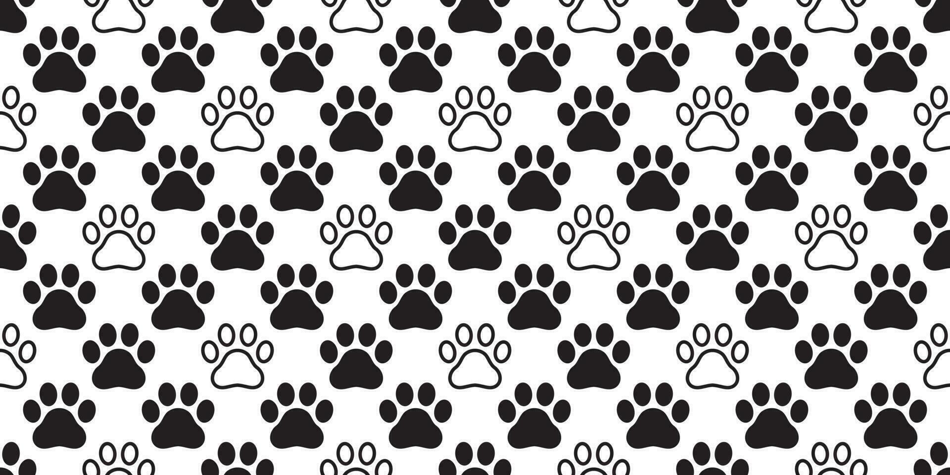 Dog Paw seamless pattern vector footprint cat kitten puppy bear scarf isolated cartoon illustration repeat wallpaper tile background