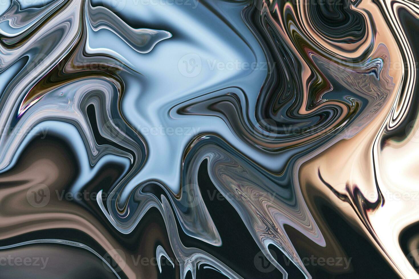 Abstract liquify, chaotic abstract, waves color gradient and psychedelic background idea. photo