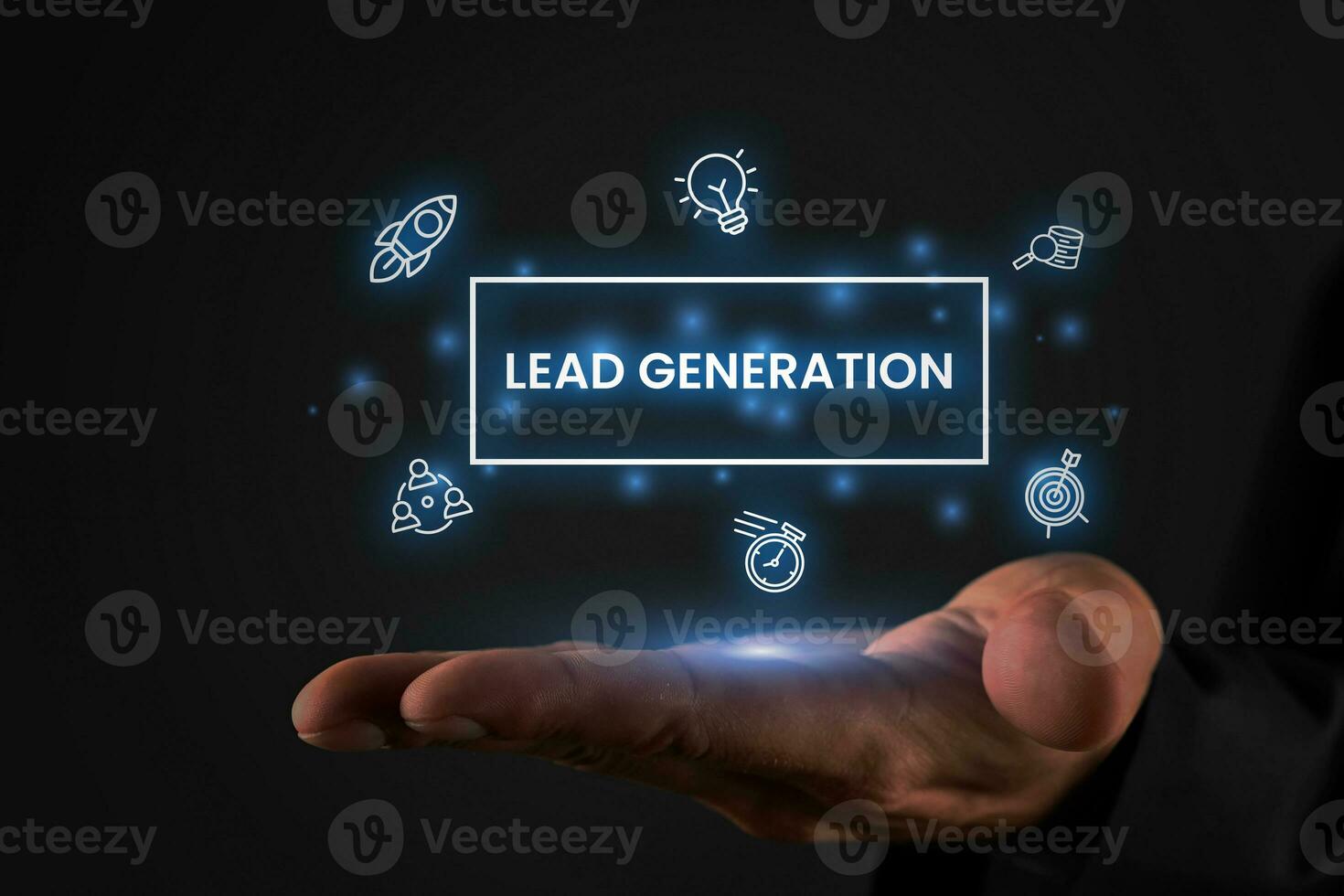 Lead Generation, Marketing and Internet and Networking Concept Screen. photo
