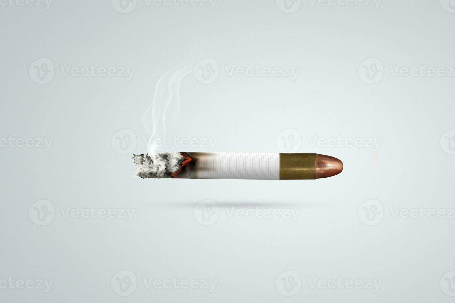 Quit Tobacco, Cigarette and Lungs Creative Concept and Concept of No smoking Photo. photo