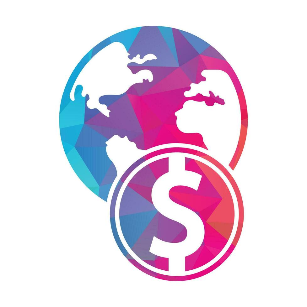 World Money logo design vector. Money logo design template, Icon symbol. vector