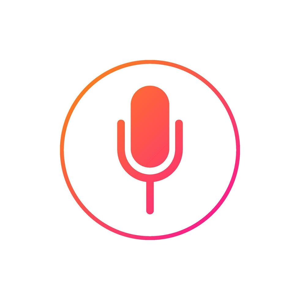 Mic button, smart speaker, personal assistant ai vector