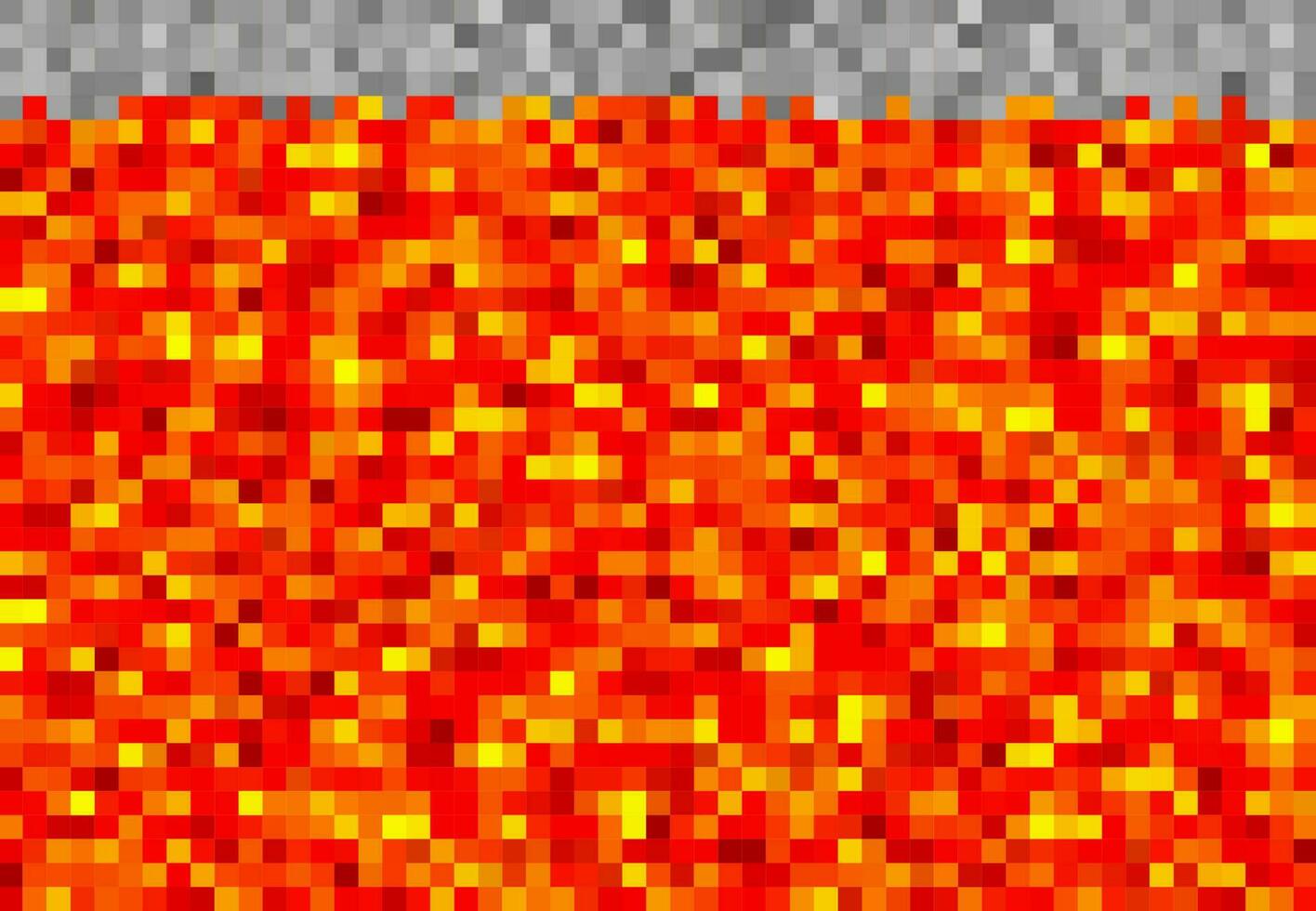 Cubic pixel lava, magma blocks pattern, pixel game 23518029 Vector Art
