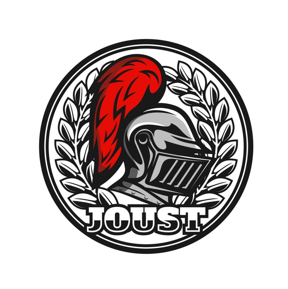 Medieval knight heraldic icon for warriors joust vector