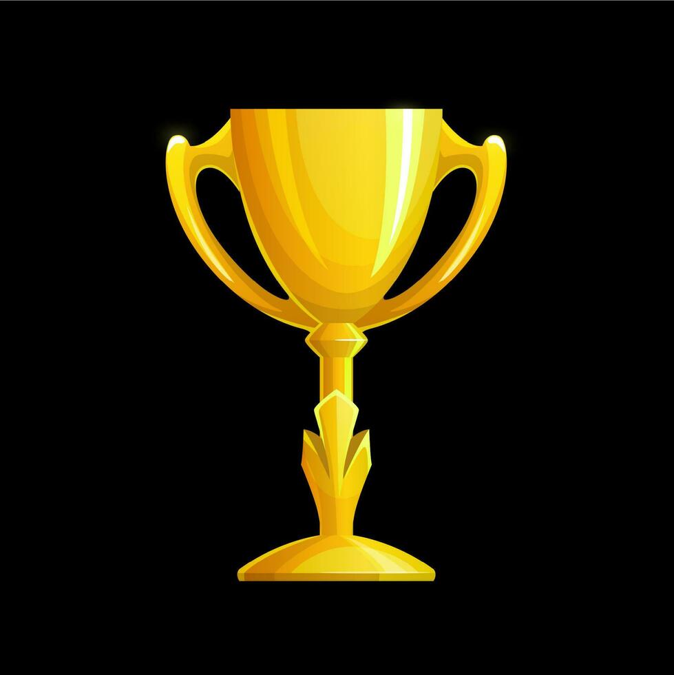 Golden cup or trophy, game interface and UI icon 23518350 Vector Art at
