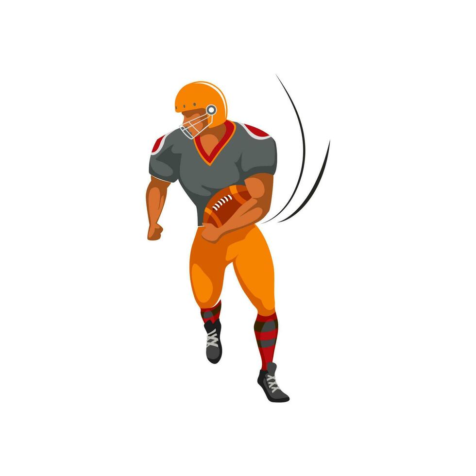 American football, quarterback kicker player vector