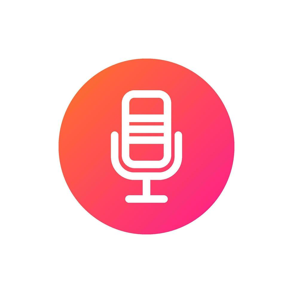 Microphone button, voice assistant, smart speaker vector