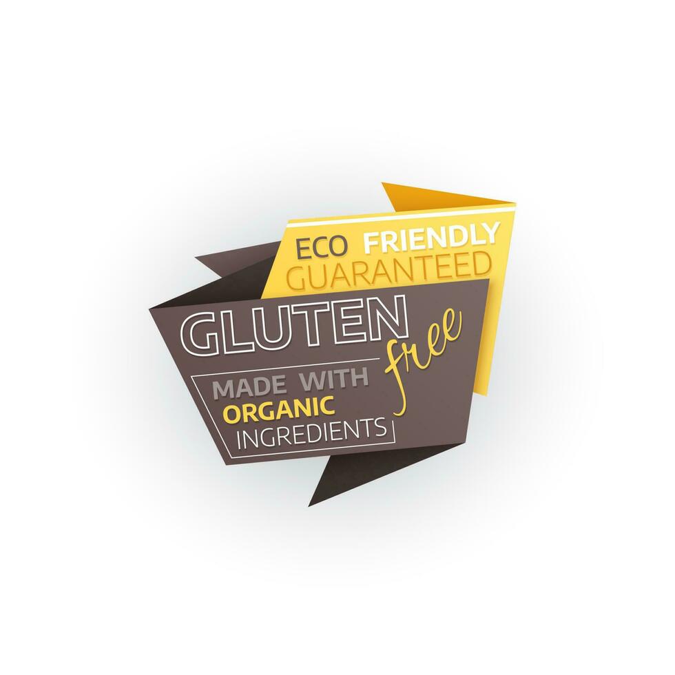 Gluten free products, healthy food shop banner vector