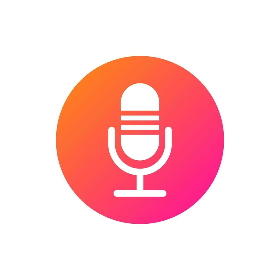 Microphone button, voice assistant, smart speaker vector