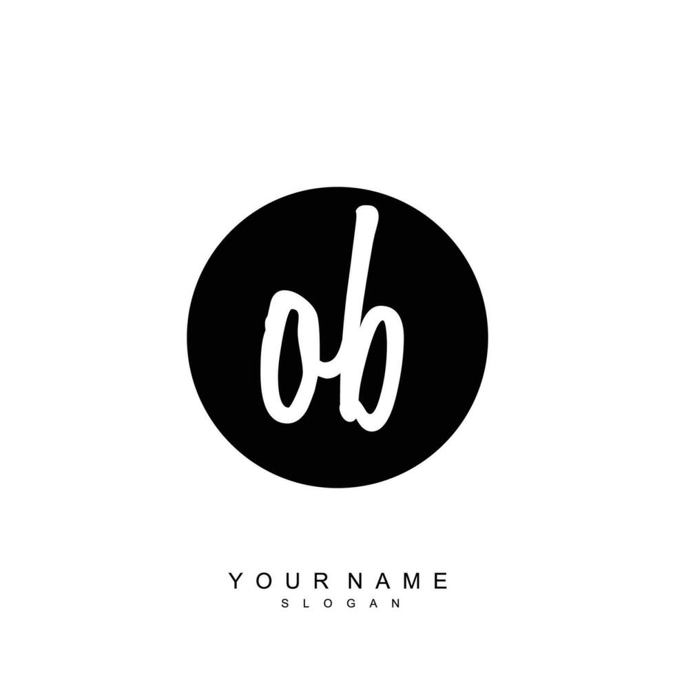OB Initial beauty floral logo template vector