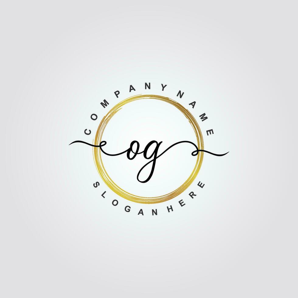 OG Initial beauty floral logo template vector