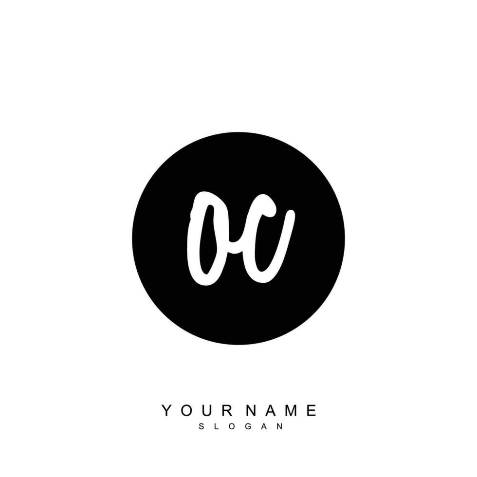 OC Initial beauty floral logo template vector