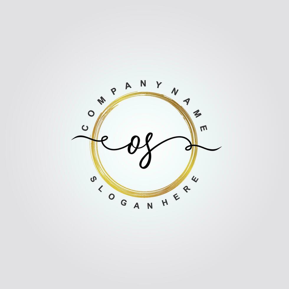 OS Initial beauty floral logo template vector