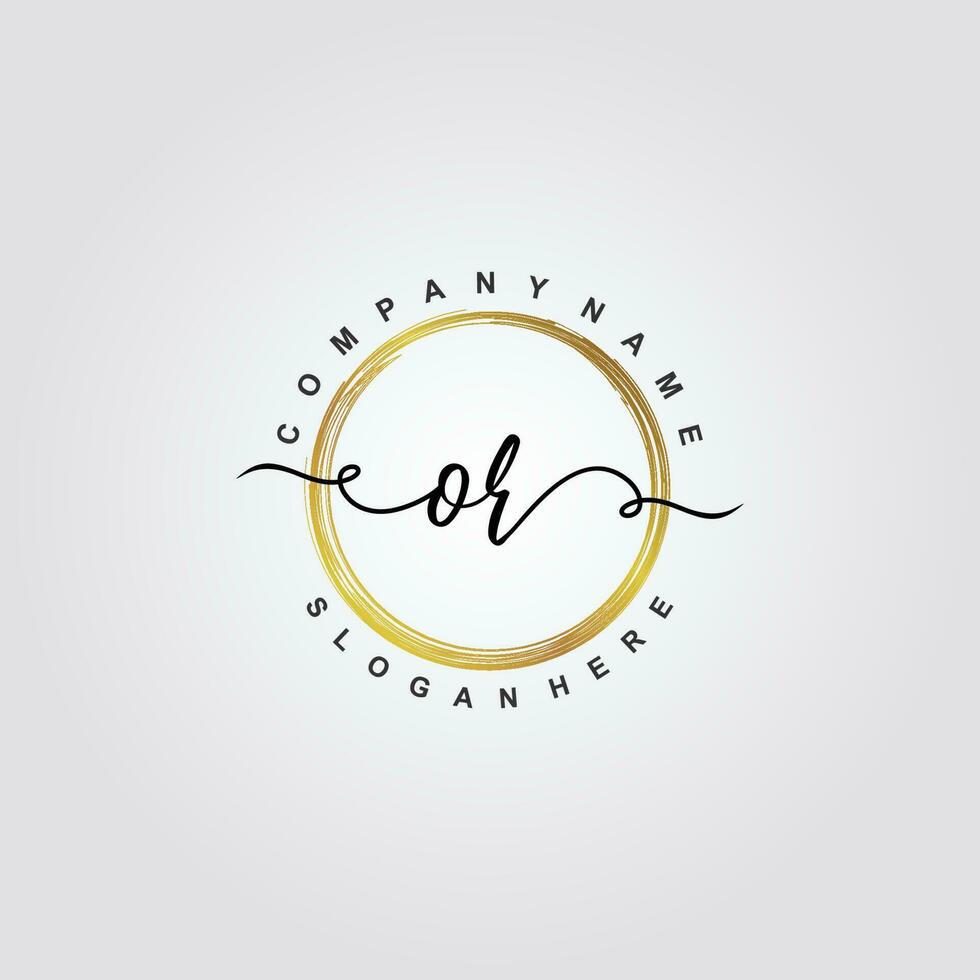 OR Initial beauty floral logo template vector