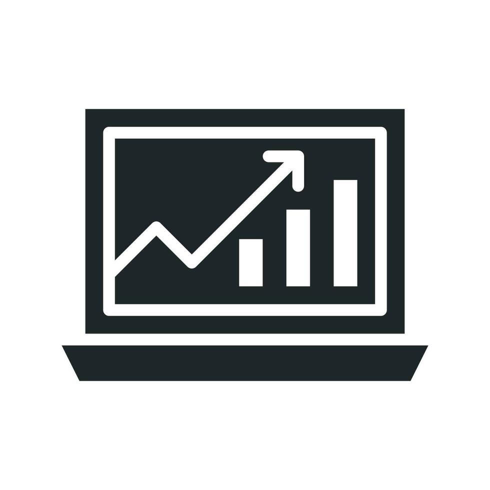Seo Graph vector Solid icon. EPS 10 File