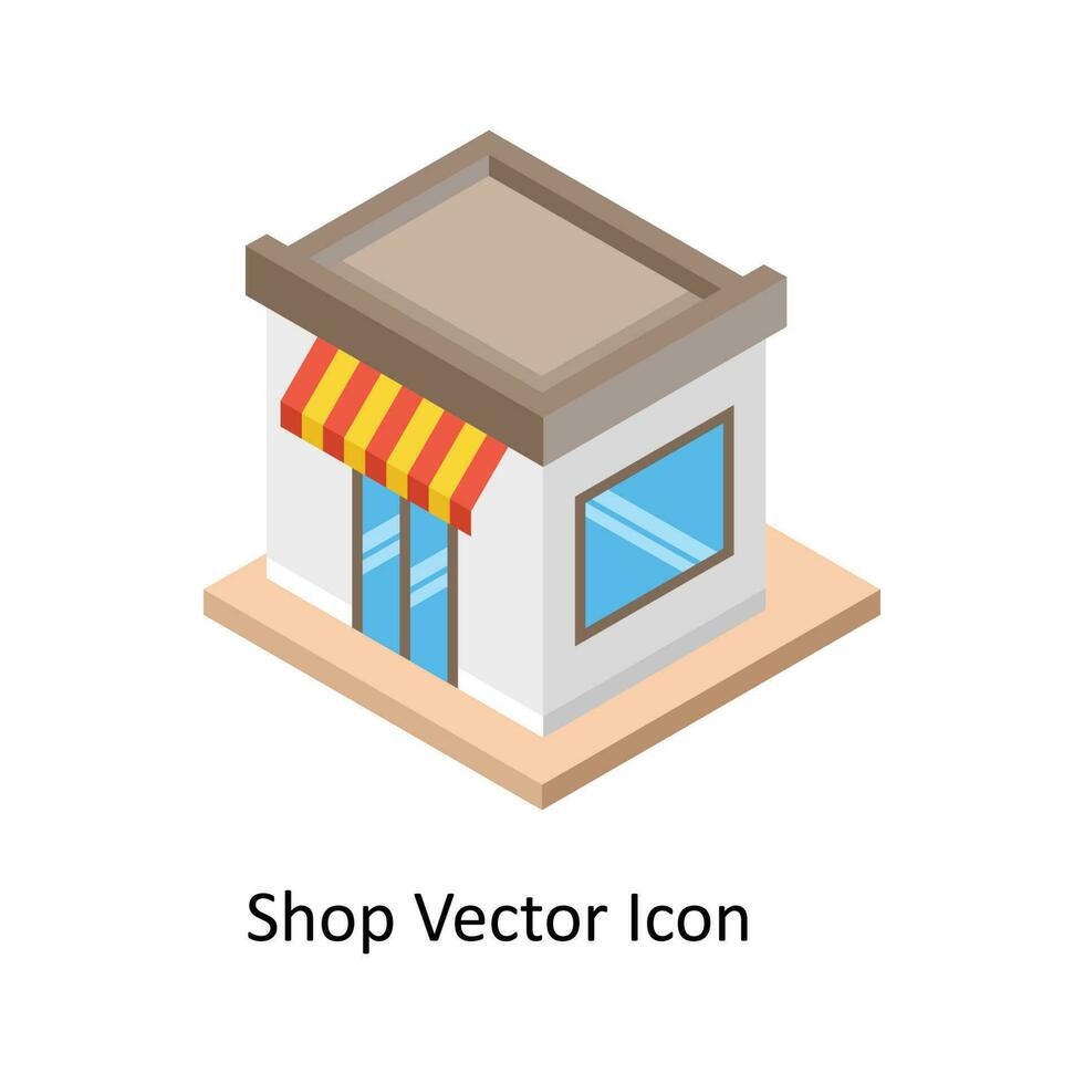 Shop isometric vector icon. EPS 10