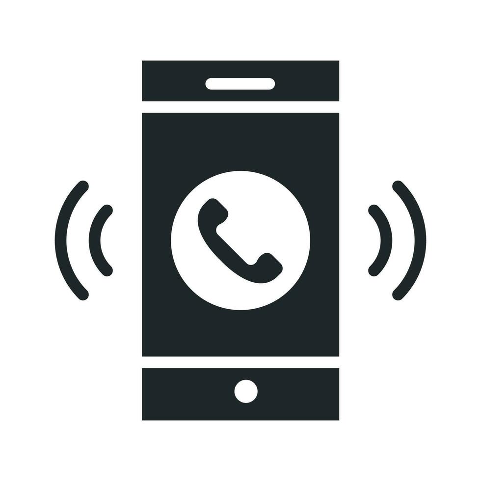 Mobile Call vector Solid icon. EPS 10 File