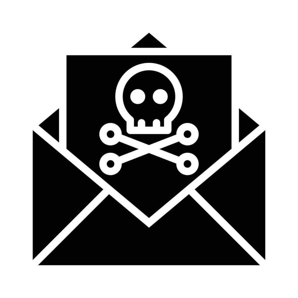 Email Malware Vector Solid icon. EPS 10 File