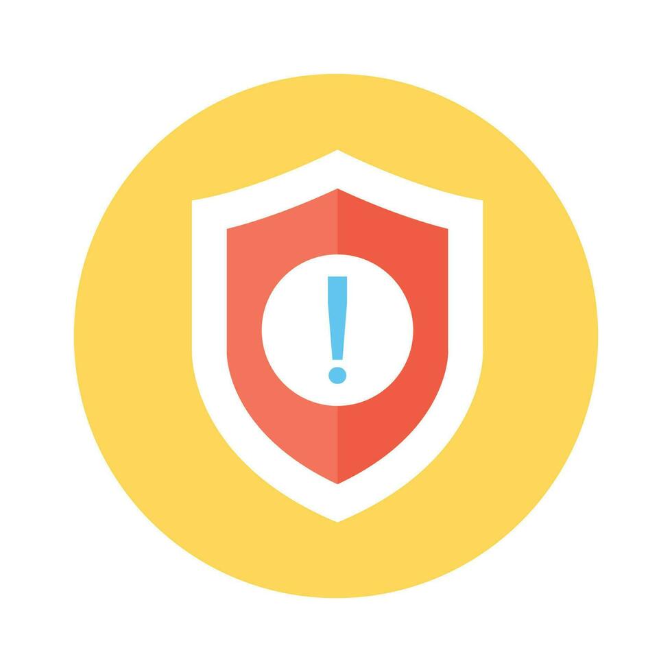 Security Warning  vector Flat Icon style illustration. EPS 10