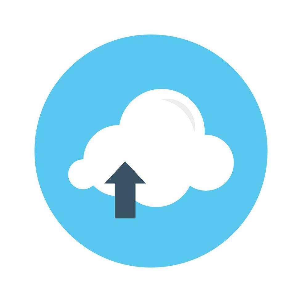 Cloud Uploading  vector Flat Icon style illustration. EPS 10