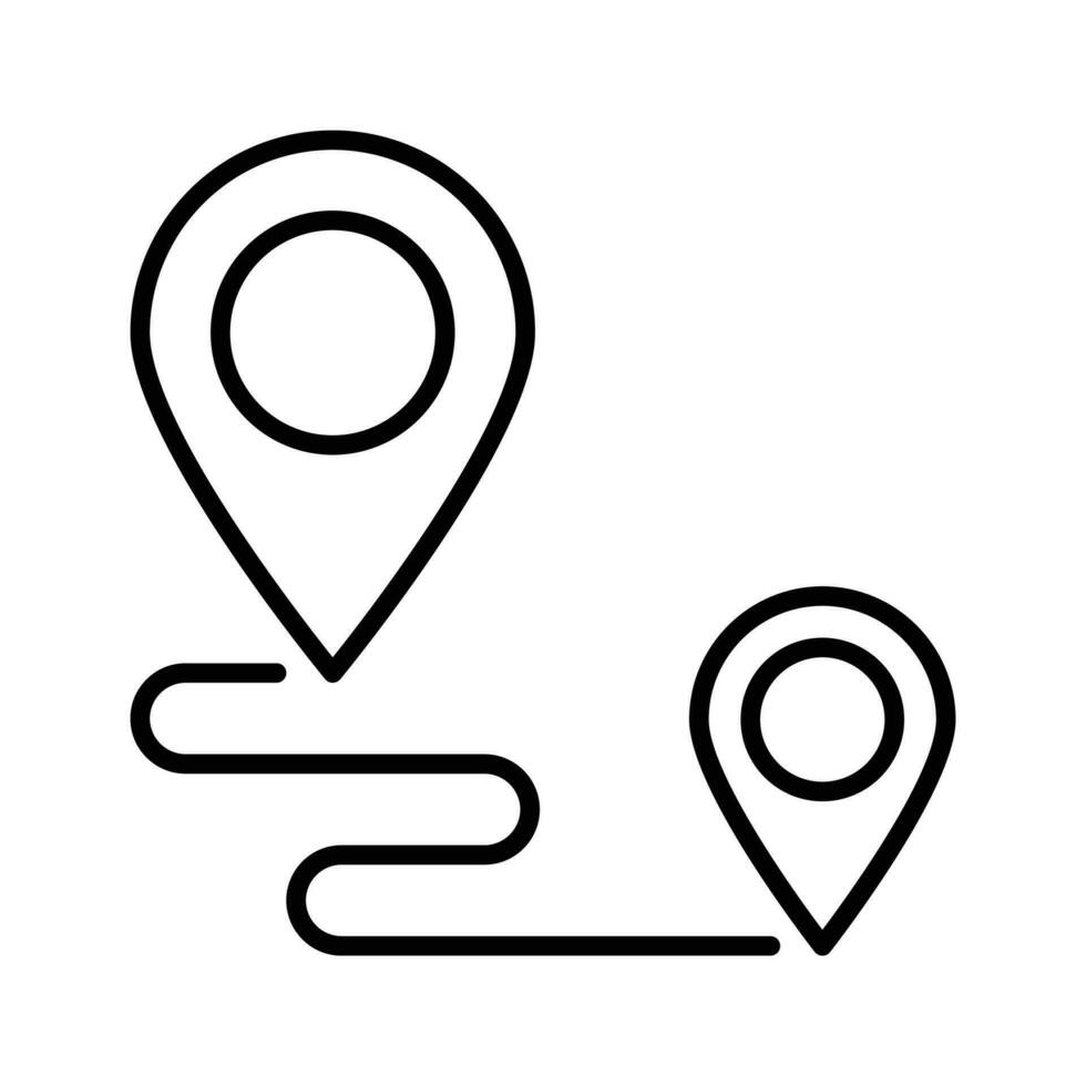Travel Distance vector oultine Icon. EPS 10 File