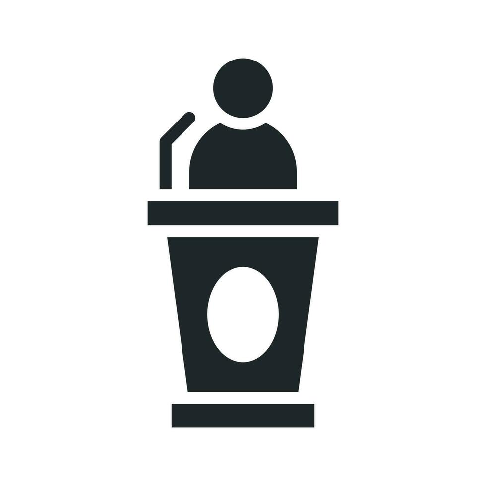 Public Speaker vector Solid icon. EPS 10 File