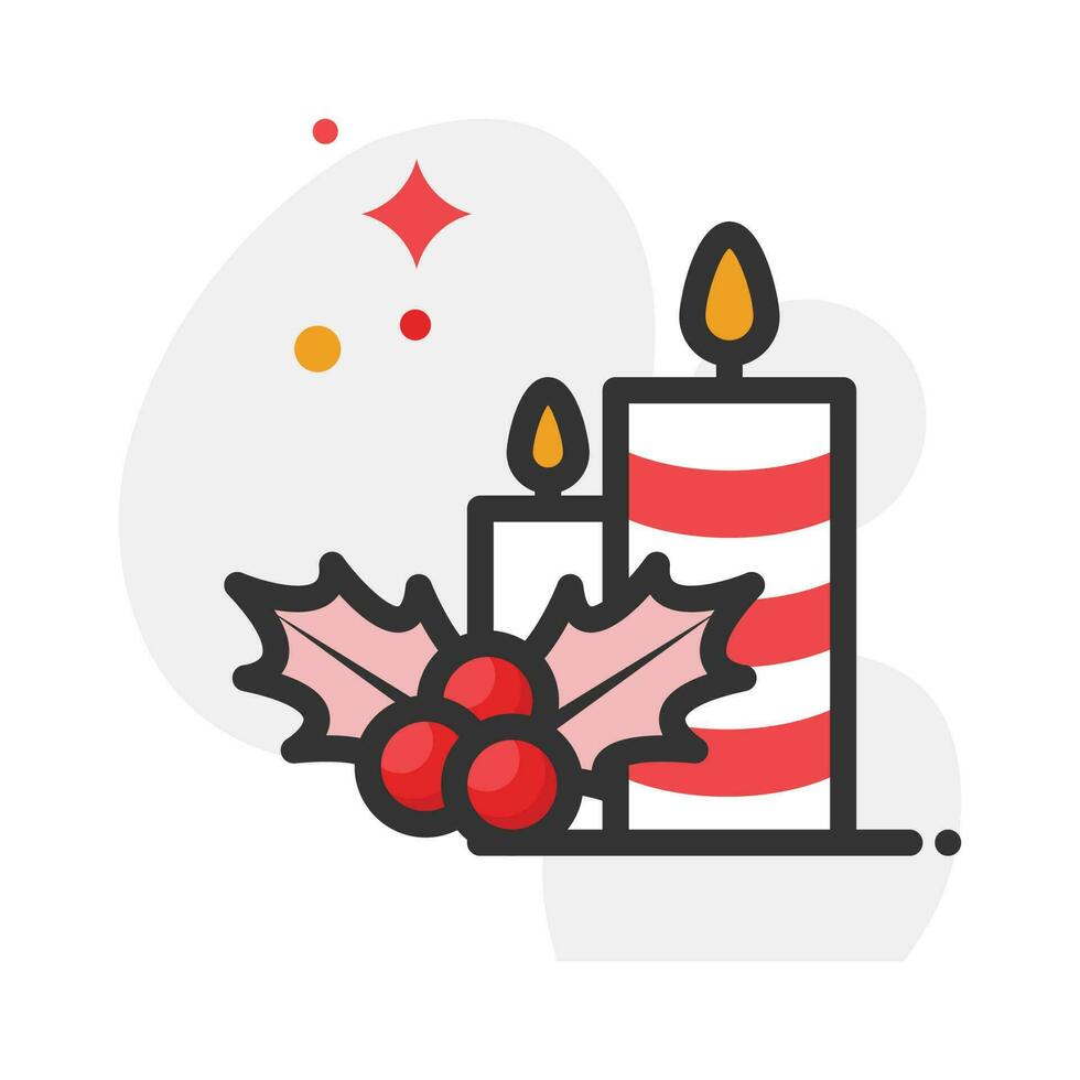 Candles  vector Fill outline icon. EPS 10 file