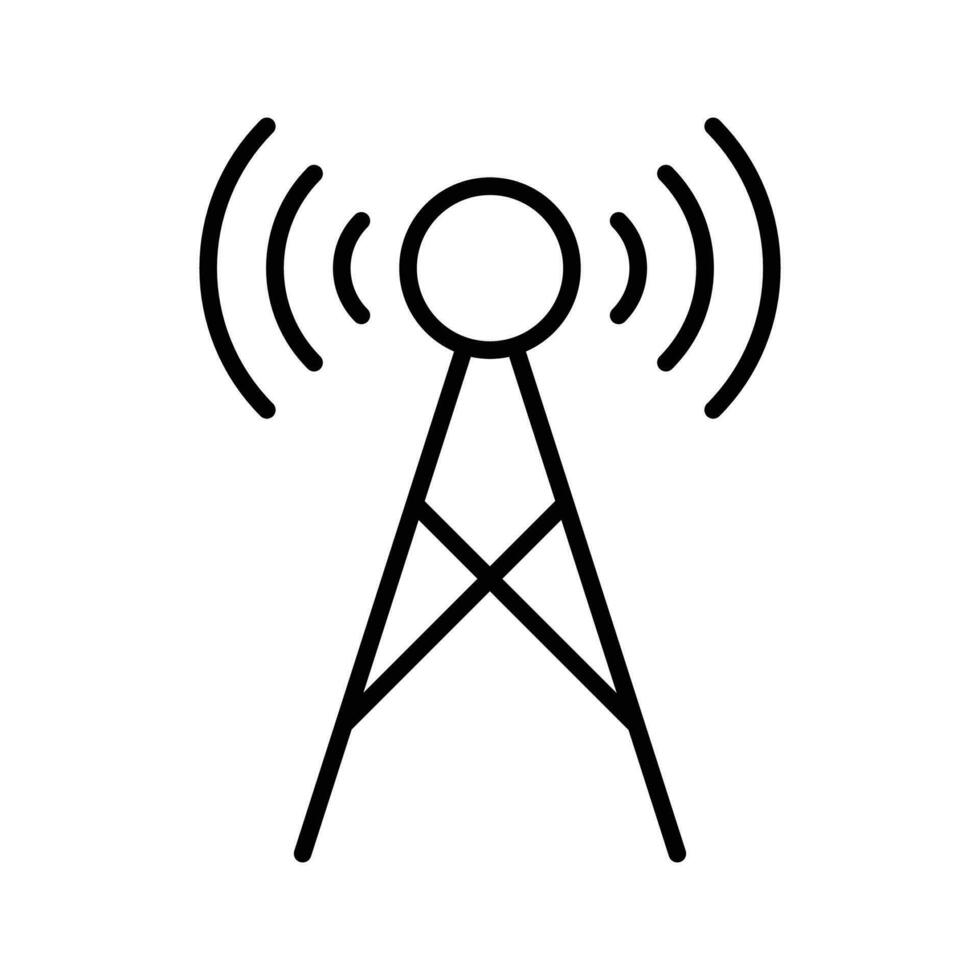 Wifi Tower vector oultine Icon. EPS 10 File