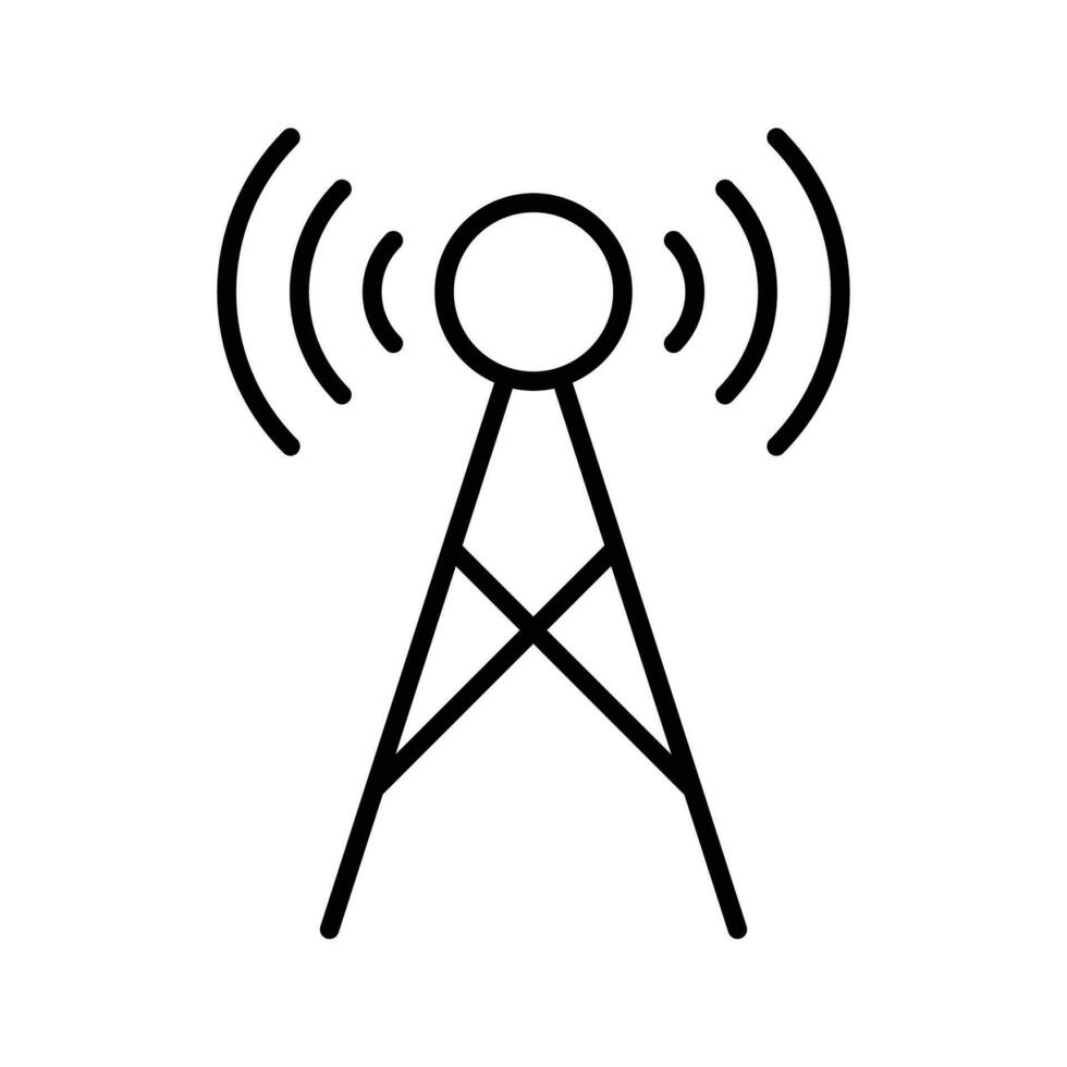 Wifi Tower vector oultine Icon. EPS 10 File