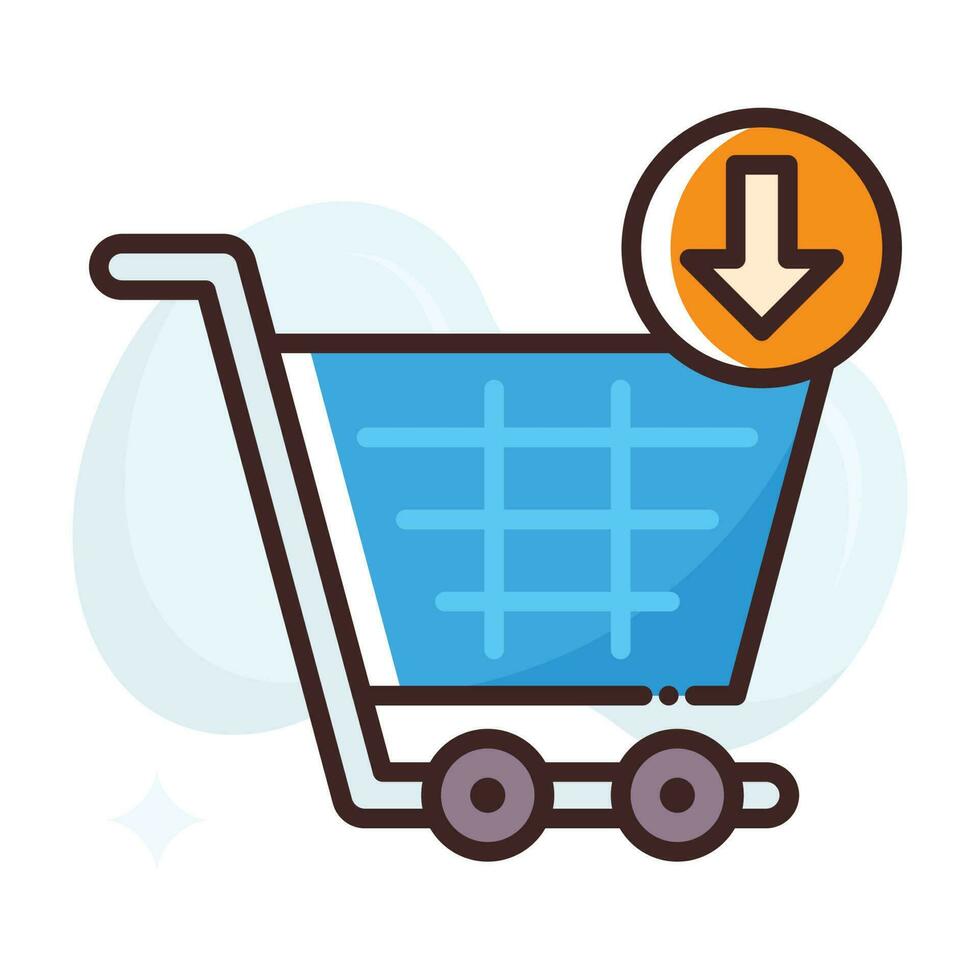 Add to Cart vector Fill outline Icon. Simple stock illustration stock EPS 10